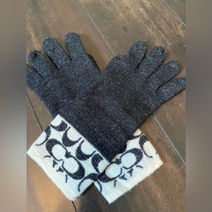 COACH Sparkly Winter Gloves